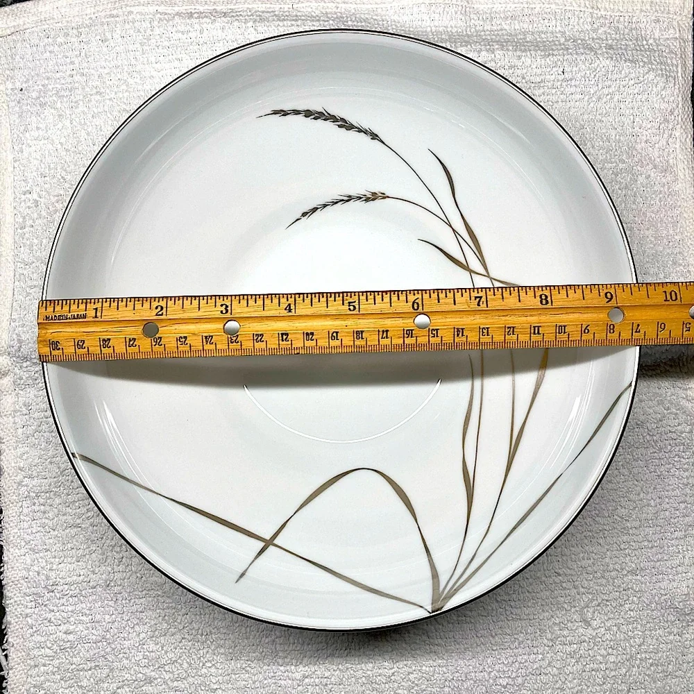 Rosenthal Vegetable Bowl Platinum Wheat Elegant White Bowl Gray Grass Design